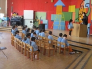 卒園式に練習がはじまりました